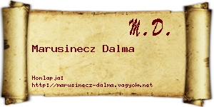 Marusinecz Dalma névjegykártya